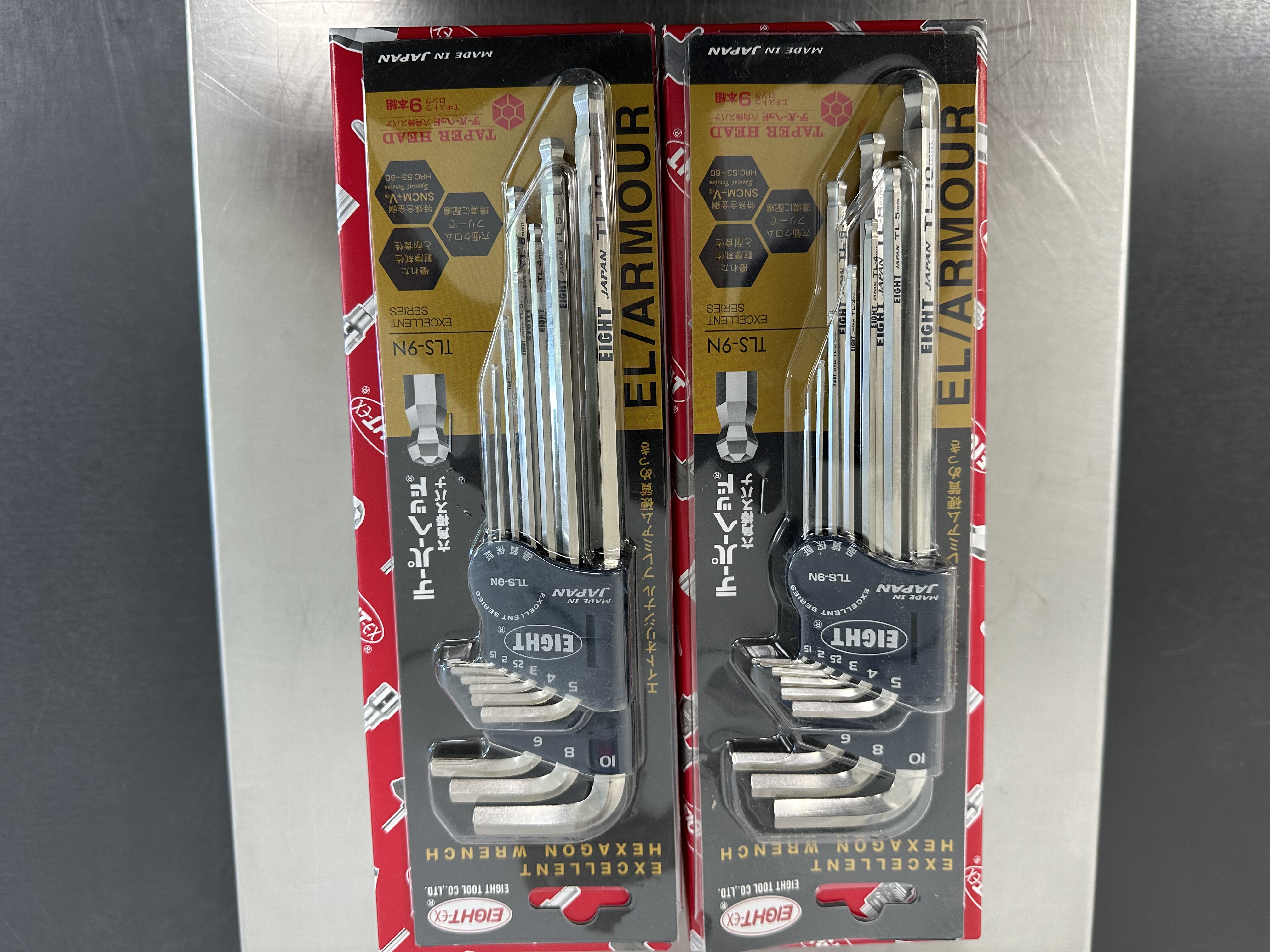 TLS-9 / Taper Head Extra Long L Shape Ball End Hex Key Set / EIGHT TOOLS