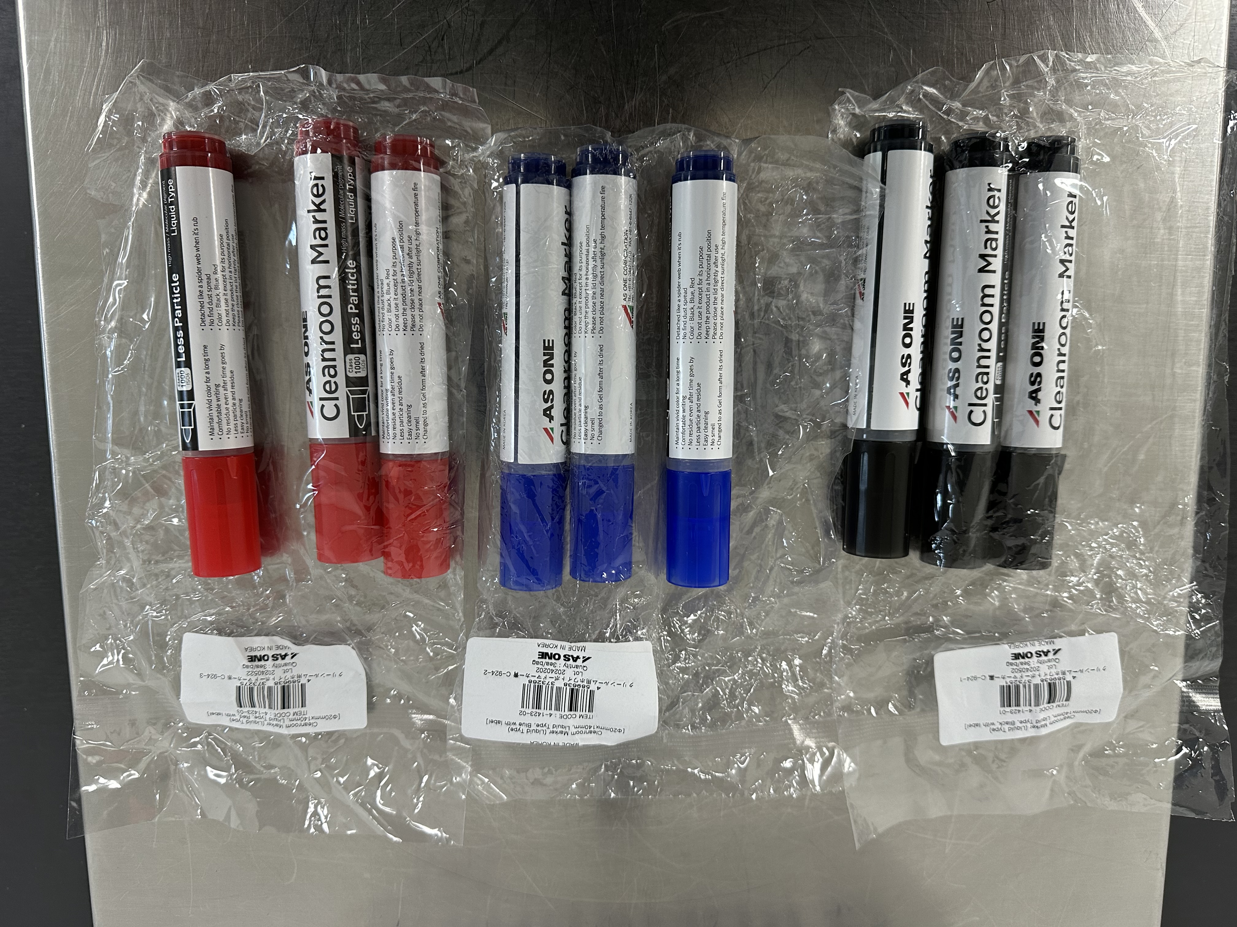 4-1423-01 / Cleanroom White Board Marker Black Color / ASONE