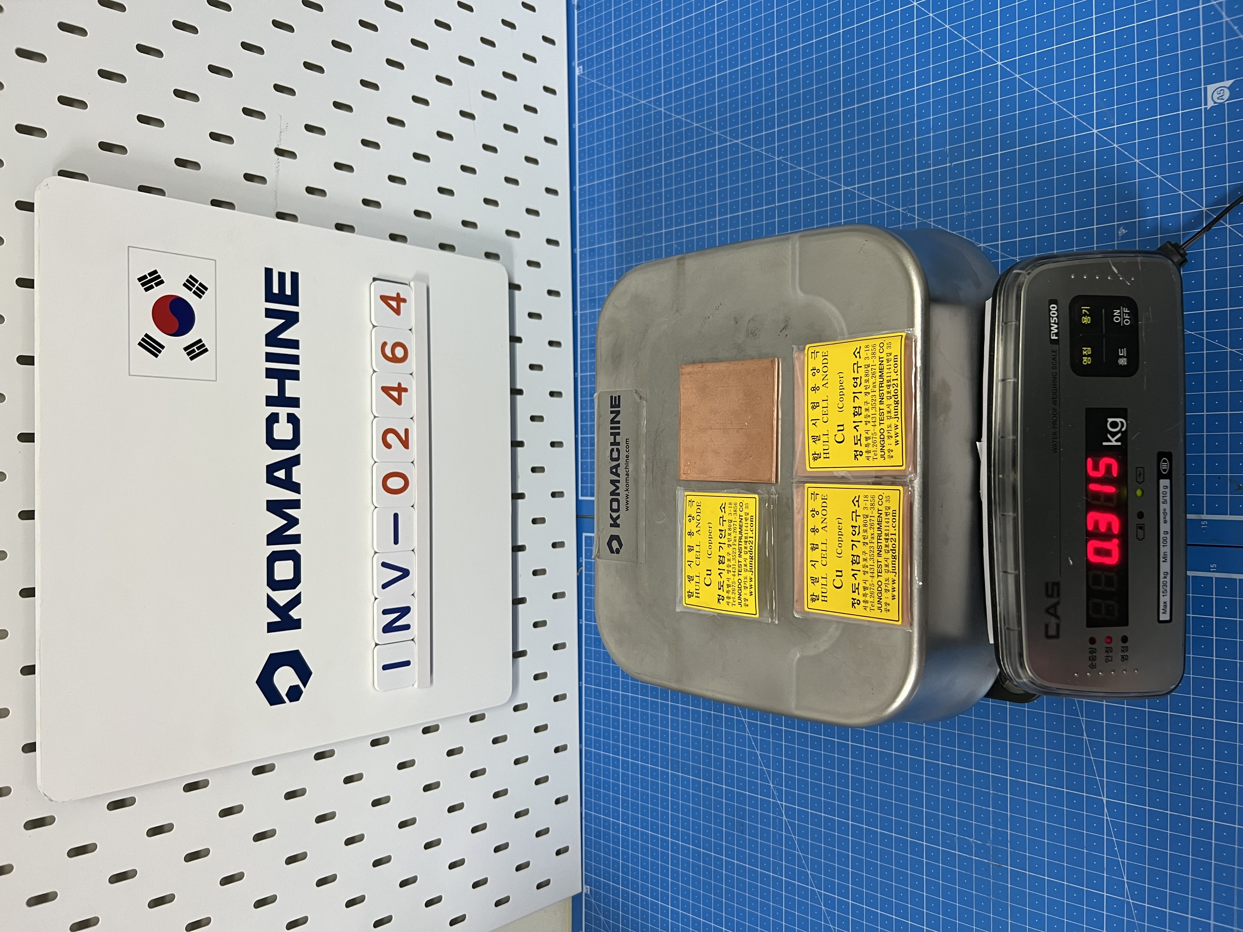 HULL CELL ANODE (CU) / Hull Cell Anode / JUNGDO TEST INSTRUMENTS LAB
