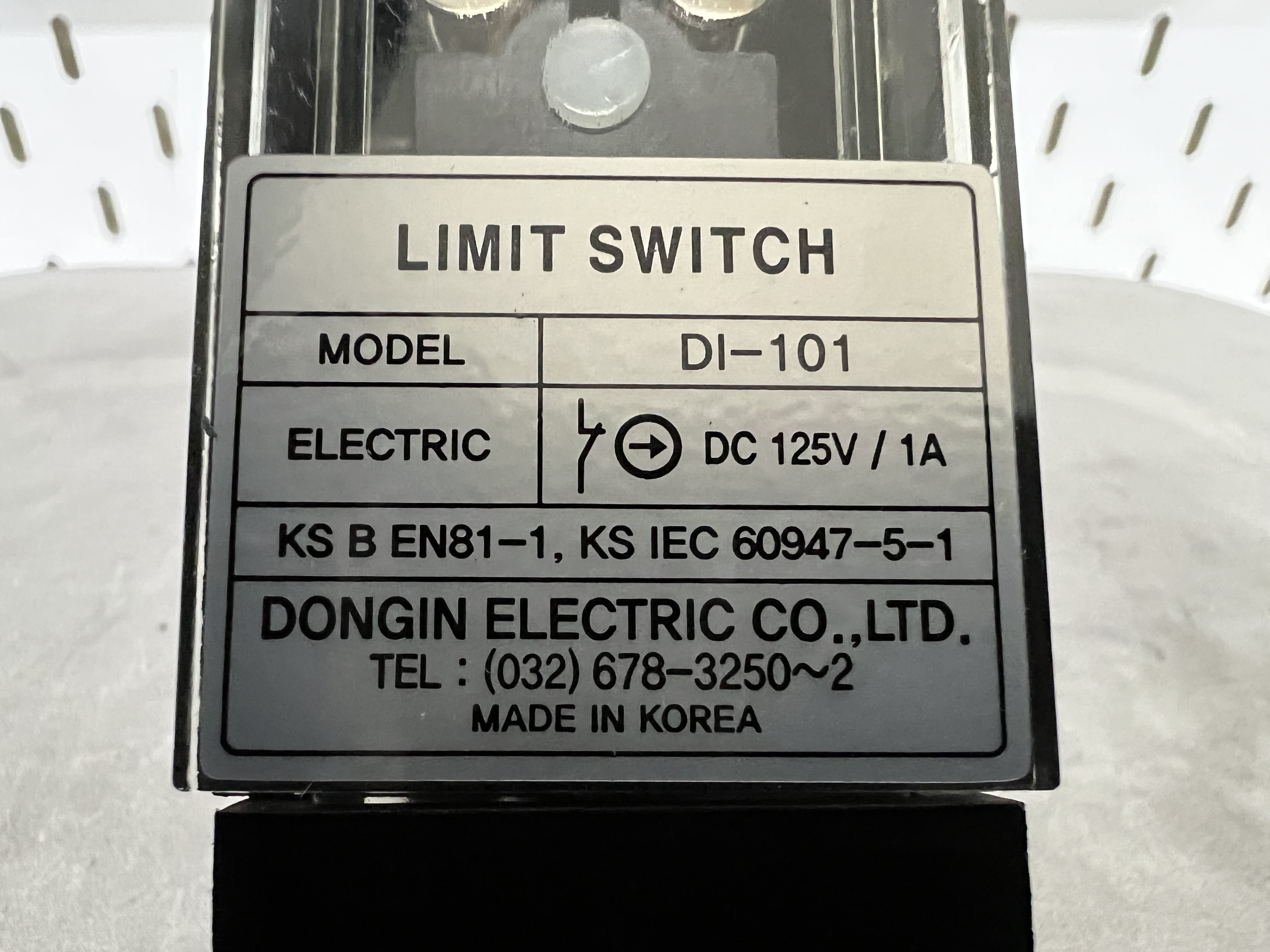 DI-101 TYPE B / Limit Switch / DONG IN ELECTRIC
