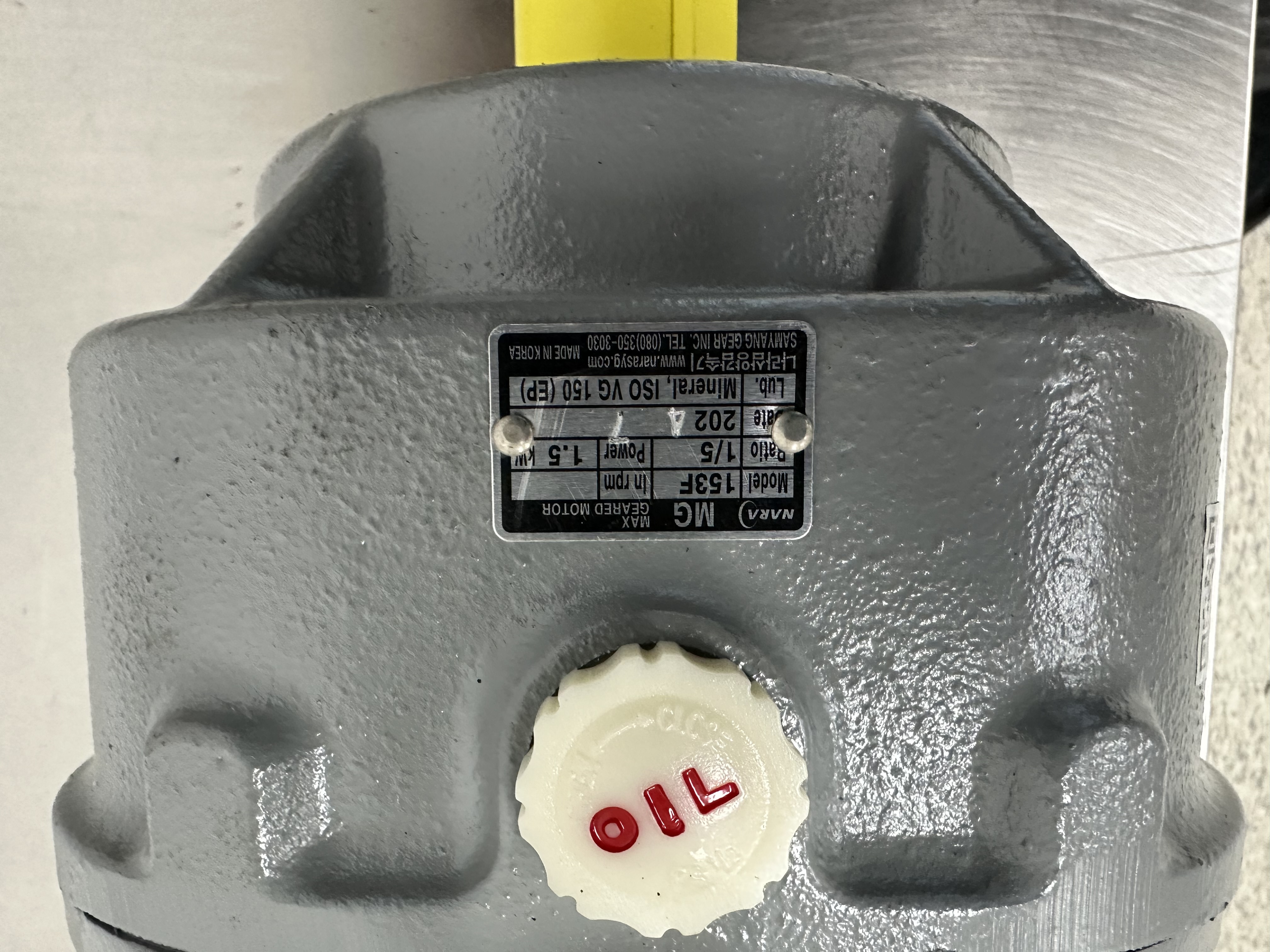 MG-F153 2HP 1/5 220/380V 50HZ HYOSUNG / Max Horizontal Geared Motor ...
