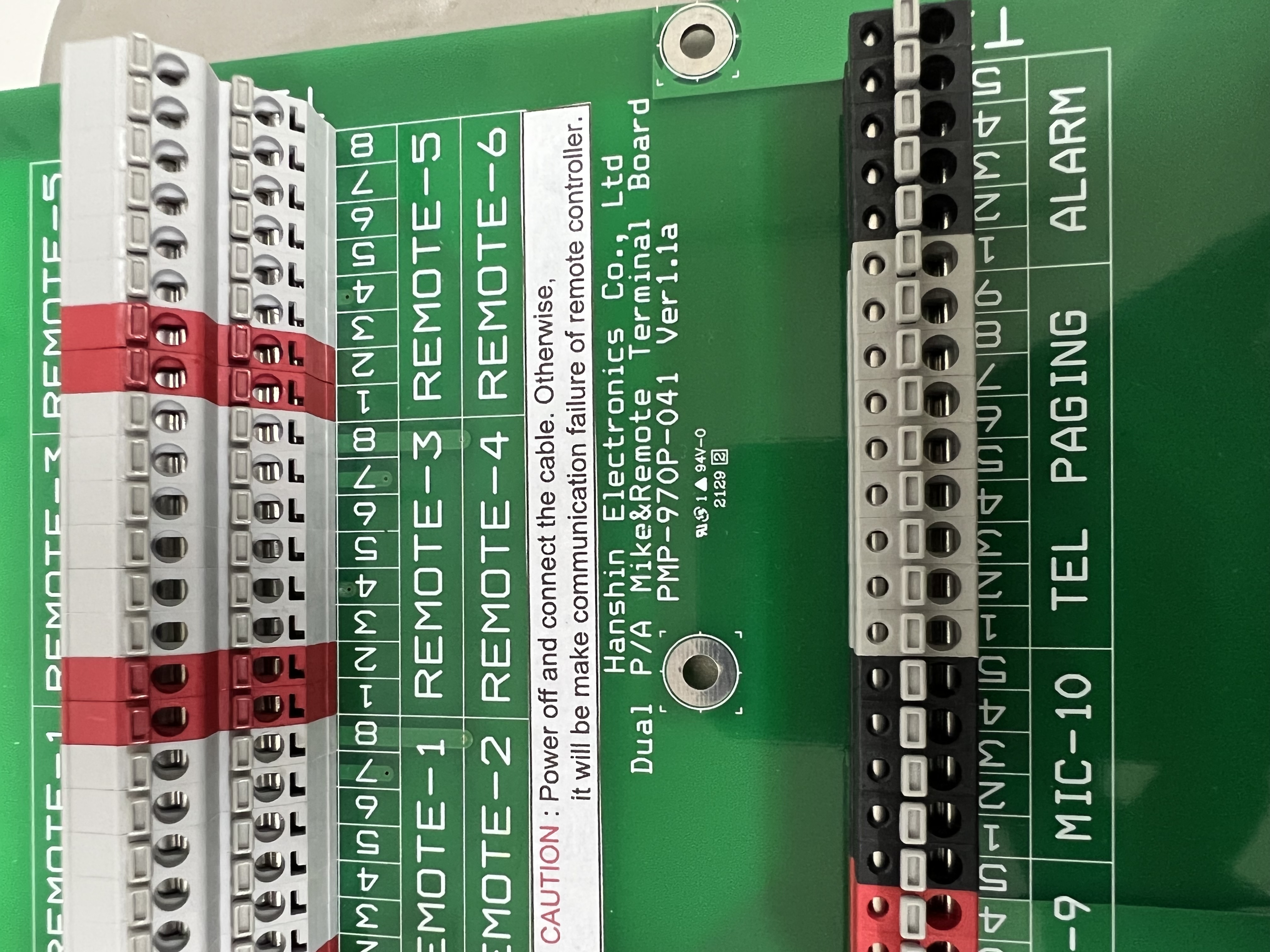 PMP-970P-041 / Mike And Remote Terminal Board / HANSHIN ELECTRONICS