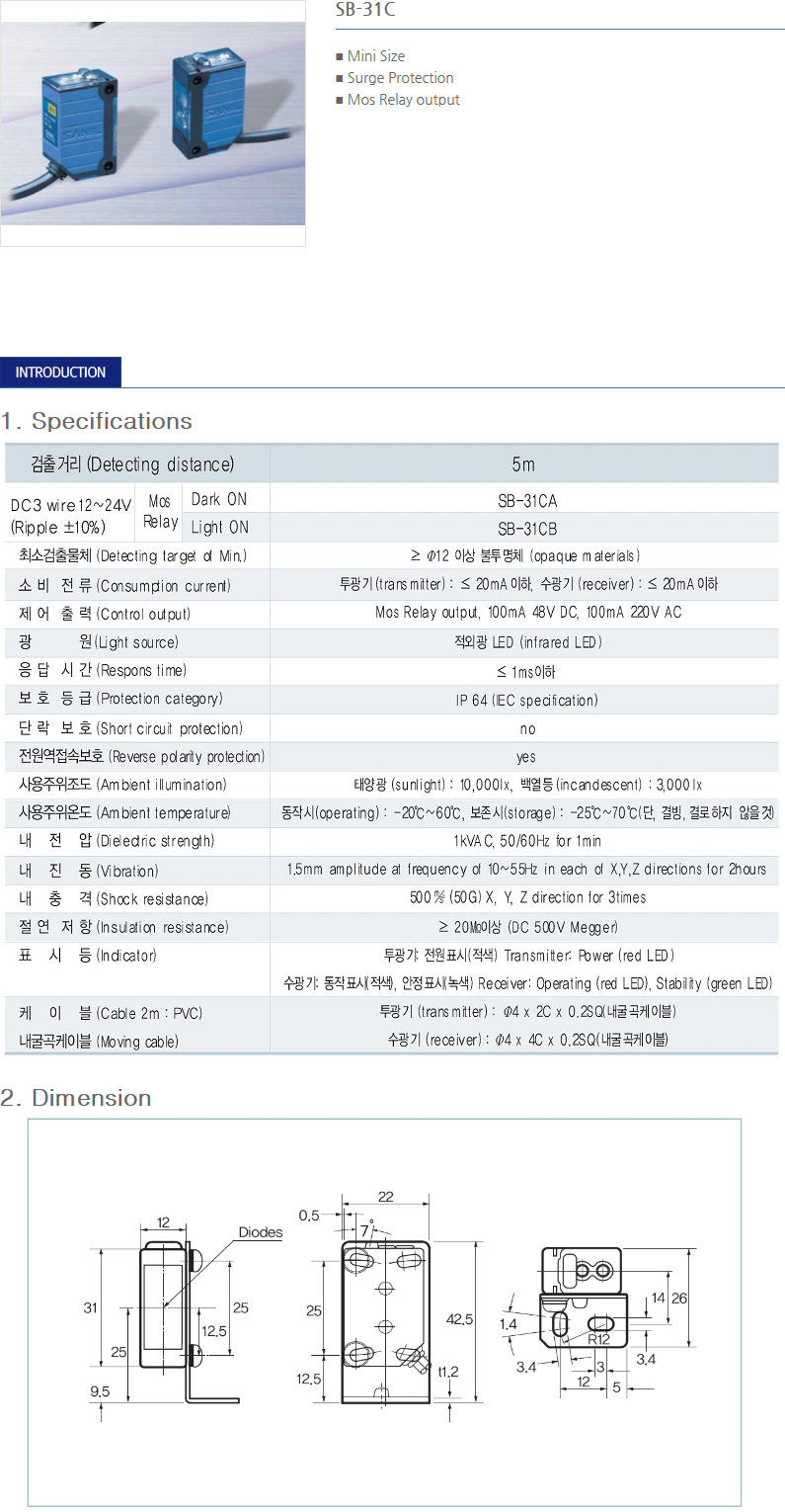 투과형 포토센서 by 산일전기(주) - 코머신 판매자 소개 및 제품 소개