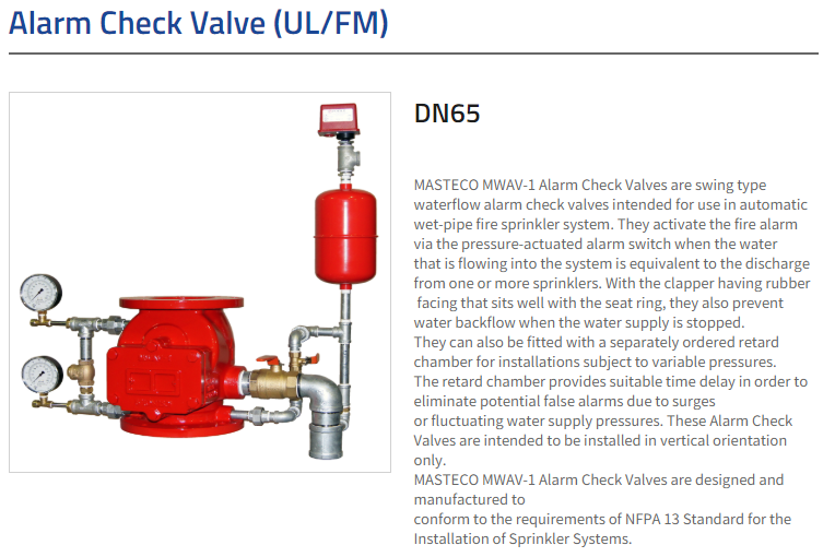 Alarm Check Valve (UL / FM)