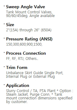 BFS Co., Ltd. Sweep angle valve TA-Series 1