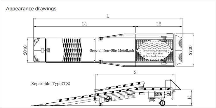 GENERAL DOCK Standard Separable Type 1-Way Mobile Dock TS-Series