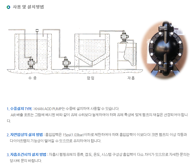 (주)일웅산업 에어 펌프 및 관련 부품  2