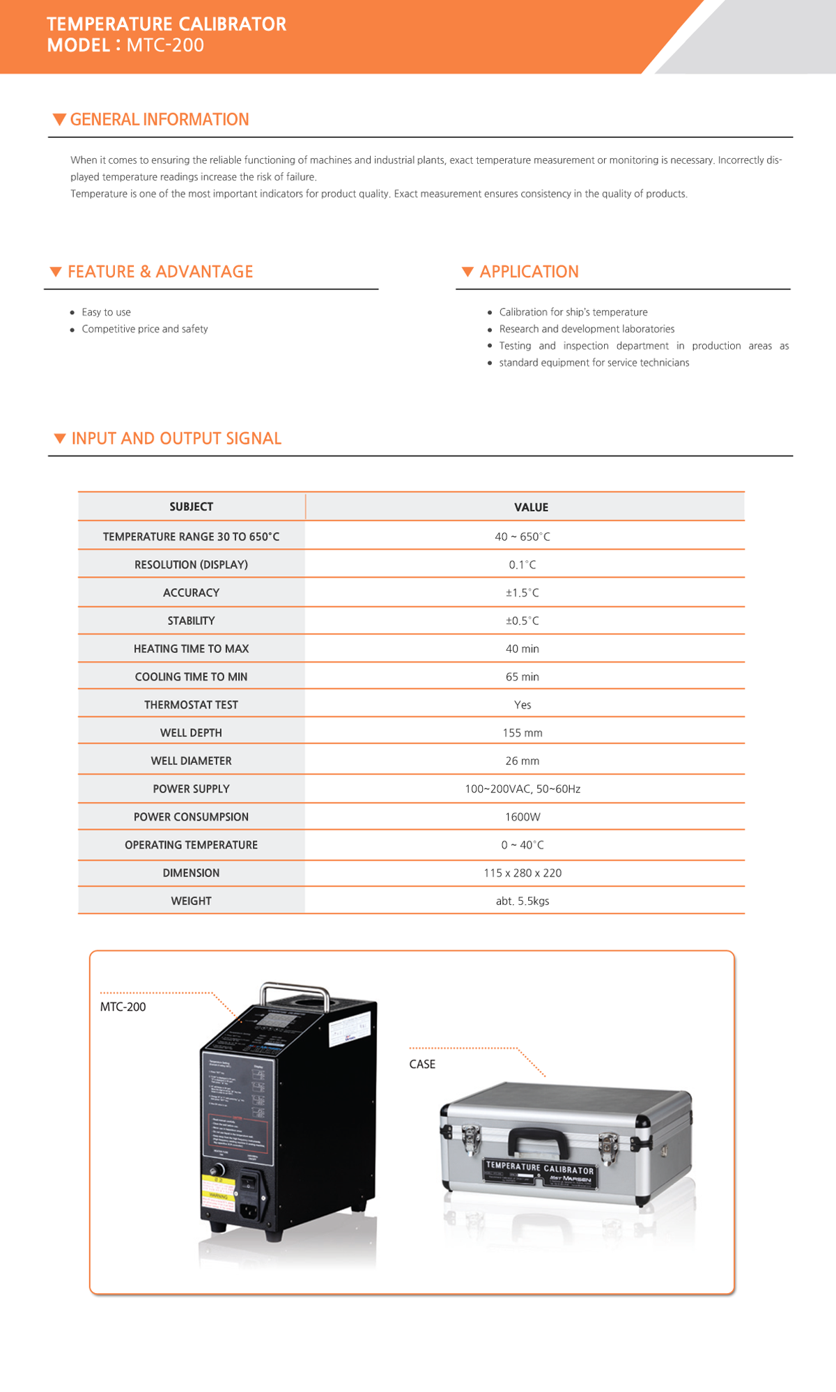 Marsen Temperature Calibrator MTC-200