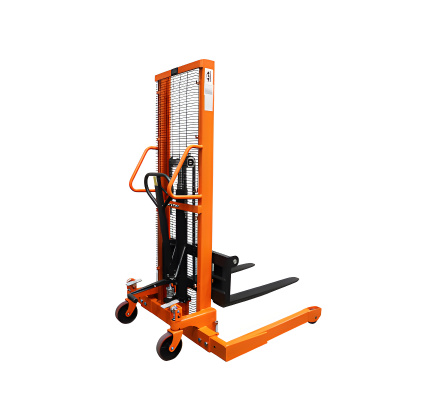 Manual forklift with adjustable support legs