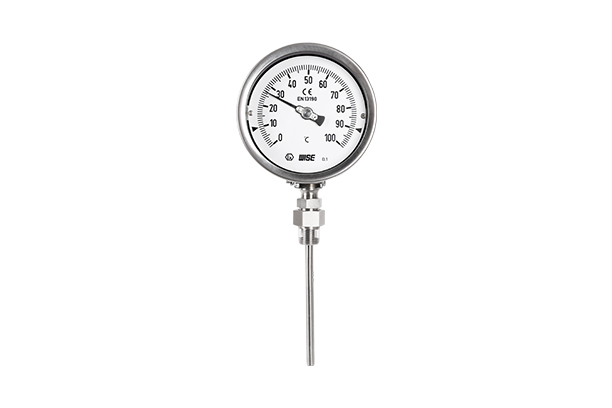 Direct reading thermometer with adjustable stem