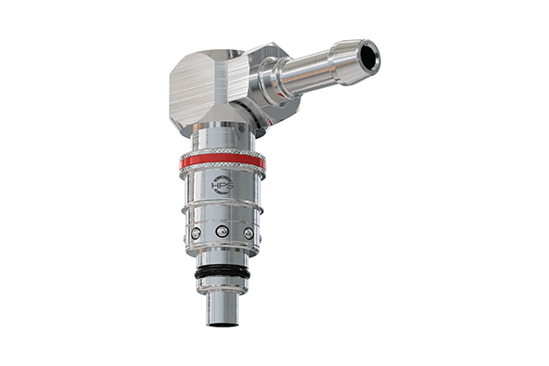 90° Straight Valved Plug for Hose