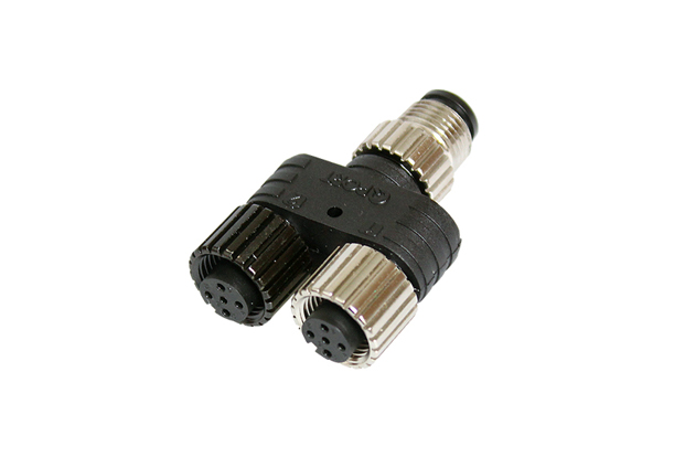 2-signal branch/convert connector Y12D Series (M12/M8 Accessories)