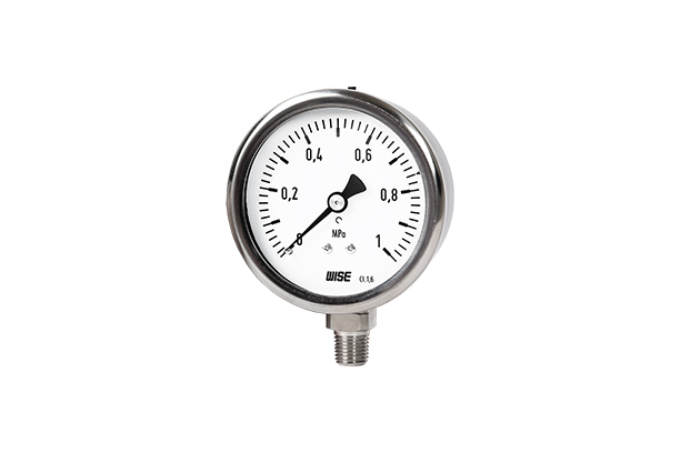 Crimped-on-ring case pressure gauge (버든튜브)