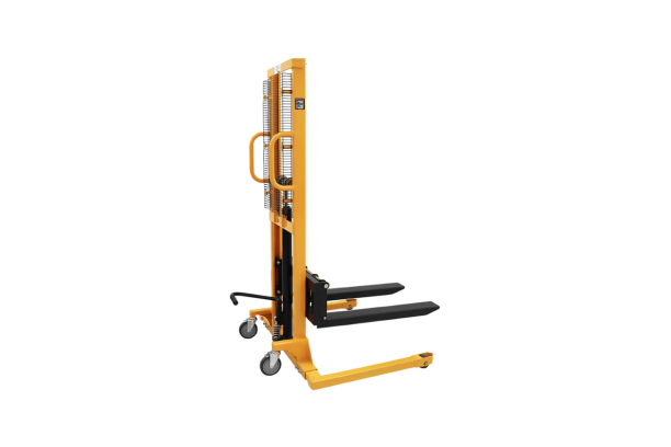 Manual forklift with extendable support frame