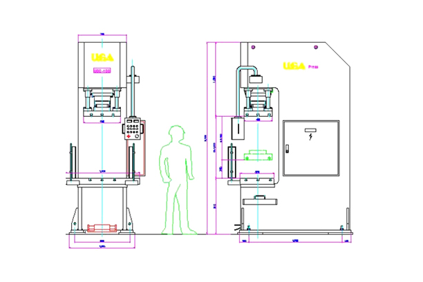 C-프레임 드로잉 프레스