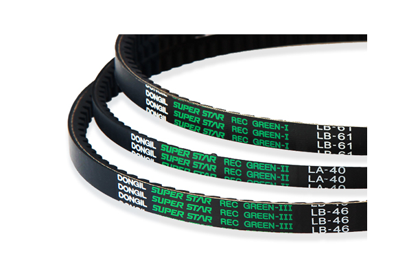 Raw Edge Cogged Belt - GREEN Ⅰ, Ⅱ, Ⅲ